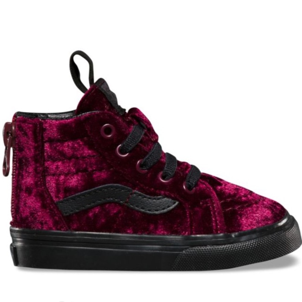 Vans Toddler Sk8-Hi Zip Velvet High Top Sneakers